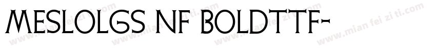 MesloLGS NF Boldttf字体转换